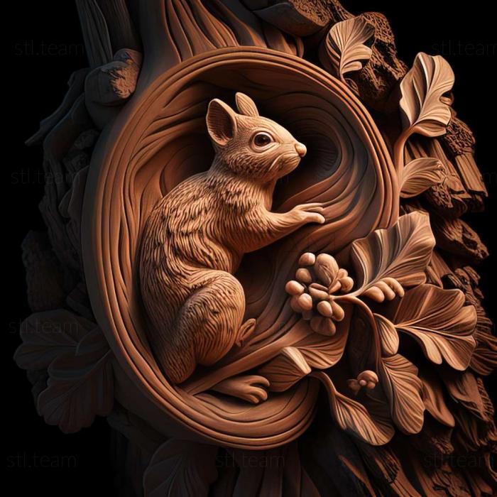 3D model squirrel (STL)